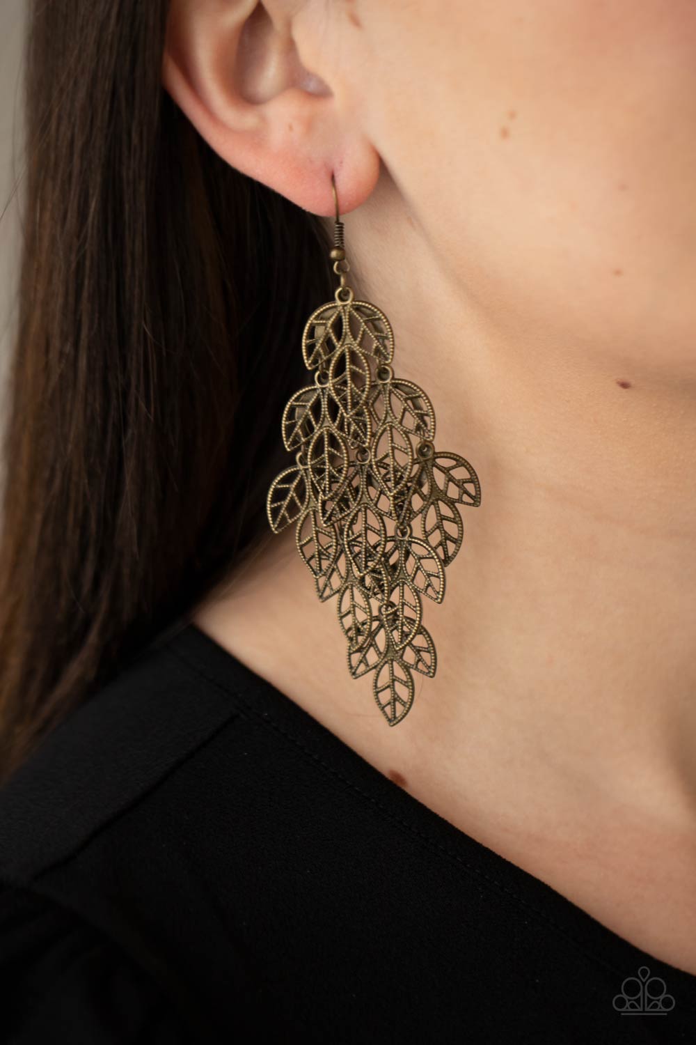 Paparazzi Earrings - The Shakedown - Brass