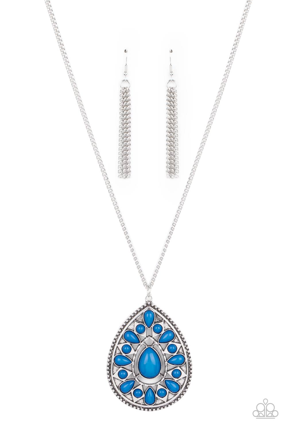 Paparazzi Necklaces - Retro Prairies - Blue
