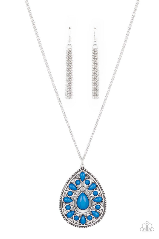 Paparazzi Necklaces - Retro Prairies - Blue
