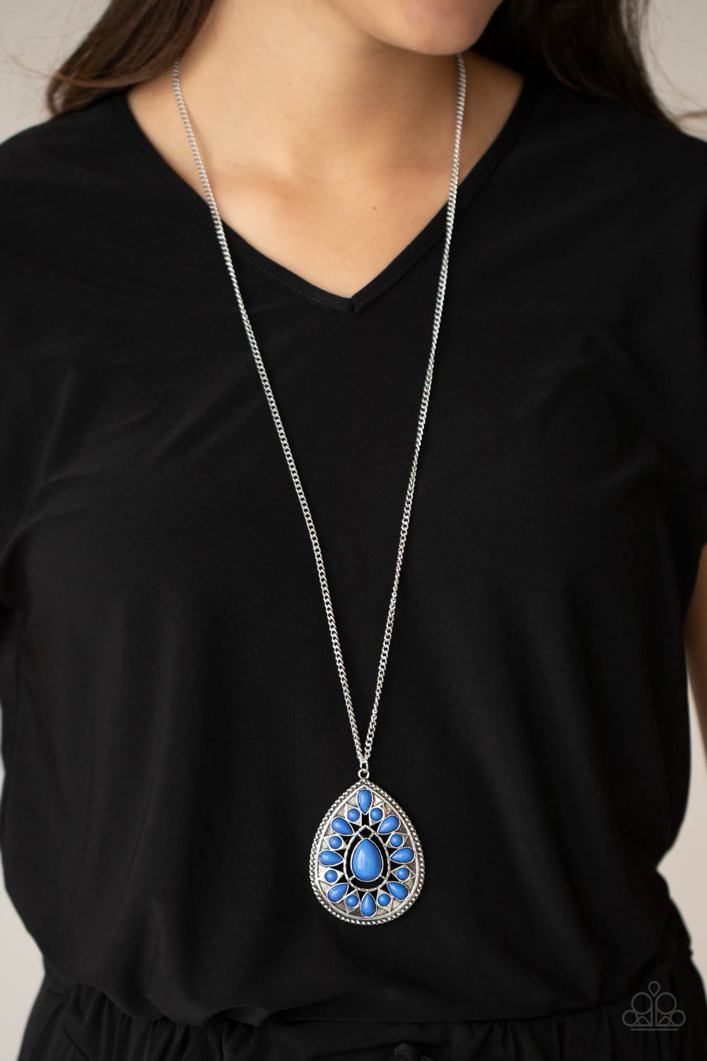 Paparazzi Necklaces - Retro Prairies - Blue