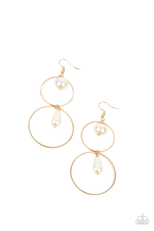 Paparazzi Earrings - Cultured in Couture - Gold