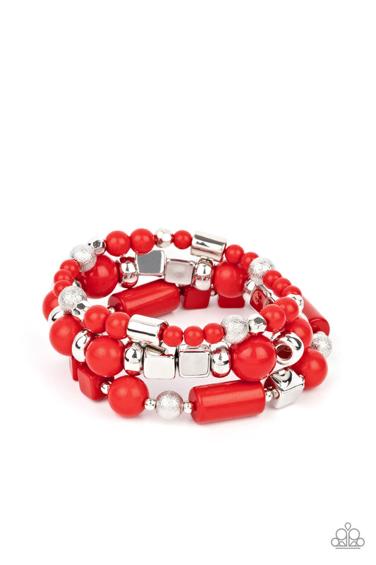 Paparazzi Bracelets - Perfectly Prismatic - Red