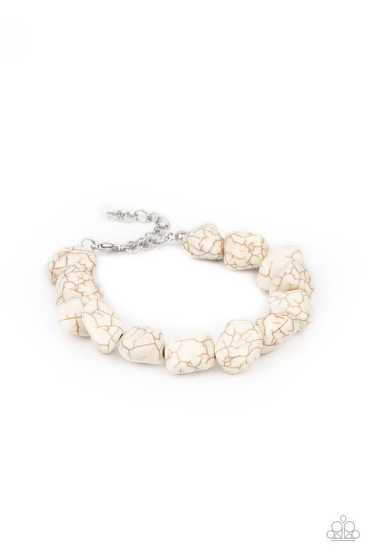 Paparazzi Bracelets - Prehistoric Paradise - White