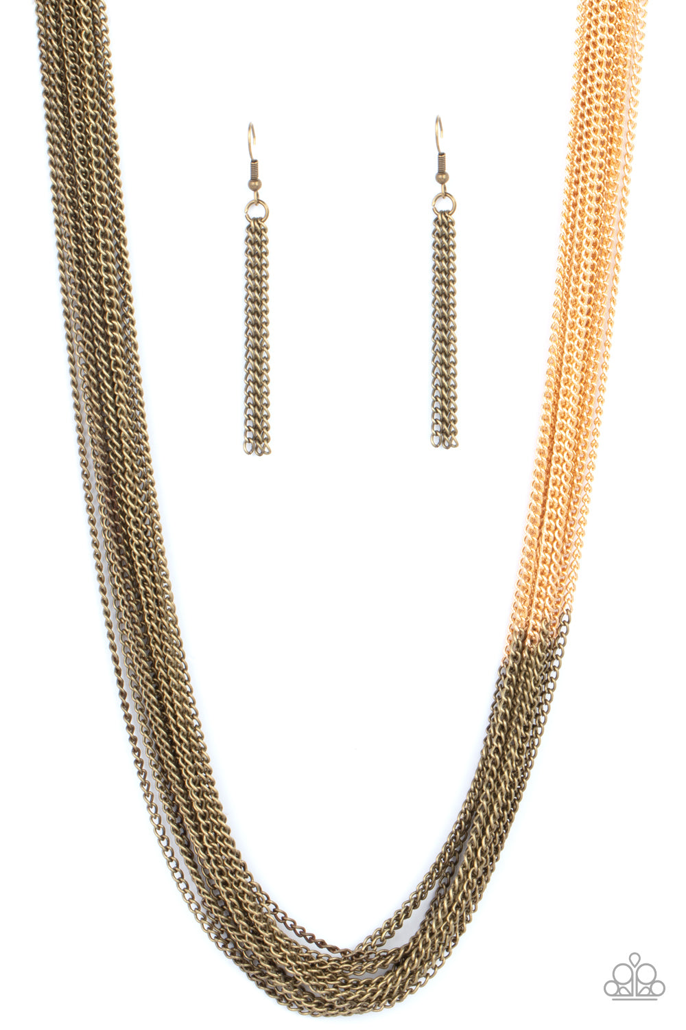 Paparazzi Necklaces - Metallic Merger - Brass