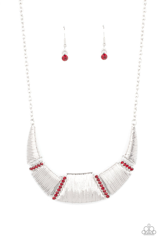 Paparazzi Necklaces - Going Through Phases - Red