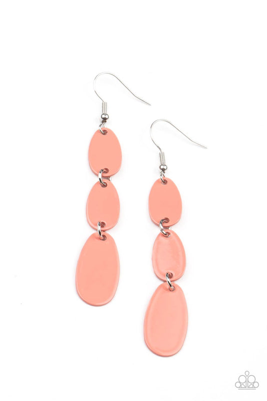 Paparazzi Earrings - Rainbow Drops - Orange