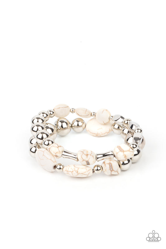 Paparazzi Bracelets - Authentically Artisan - White