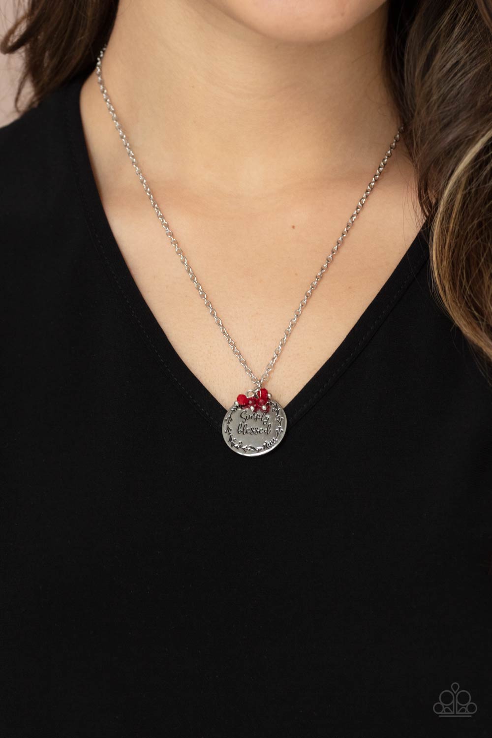 Paparazzi Necklaces - Simple Blessings - Red