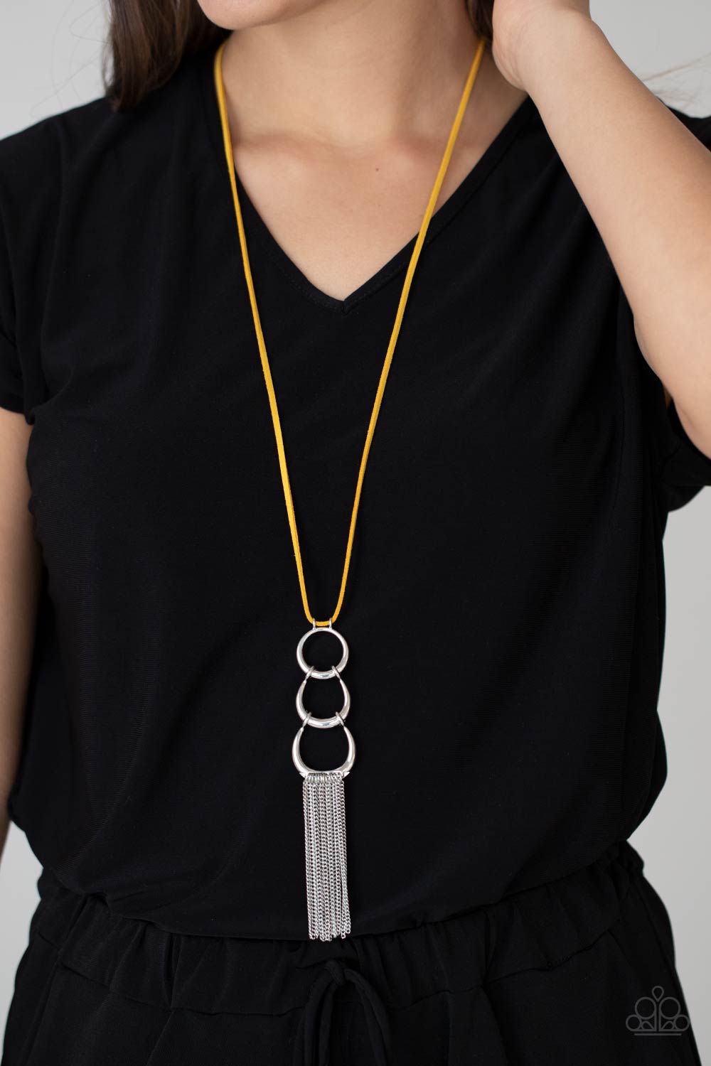 Paparazzi Necklaces - Industrial Conquest - Yellow
