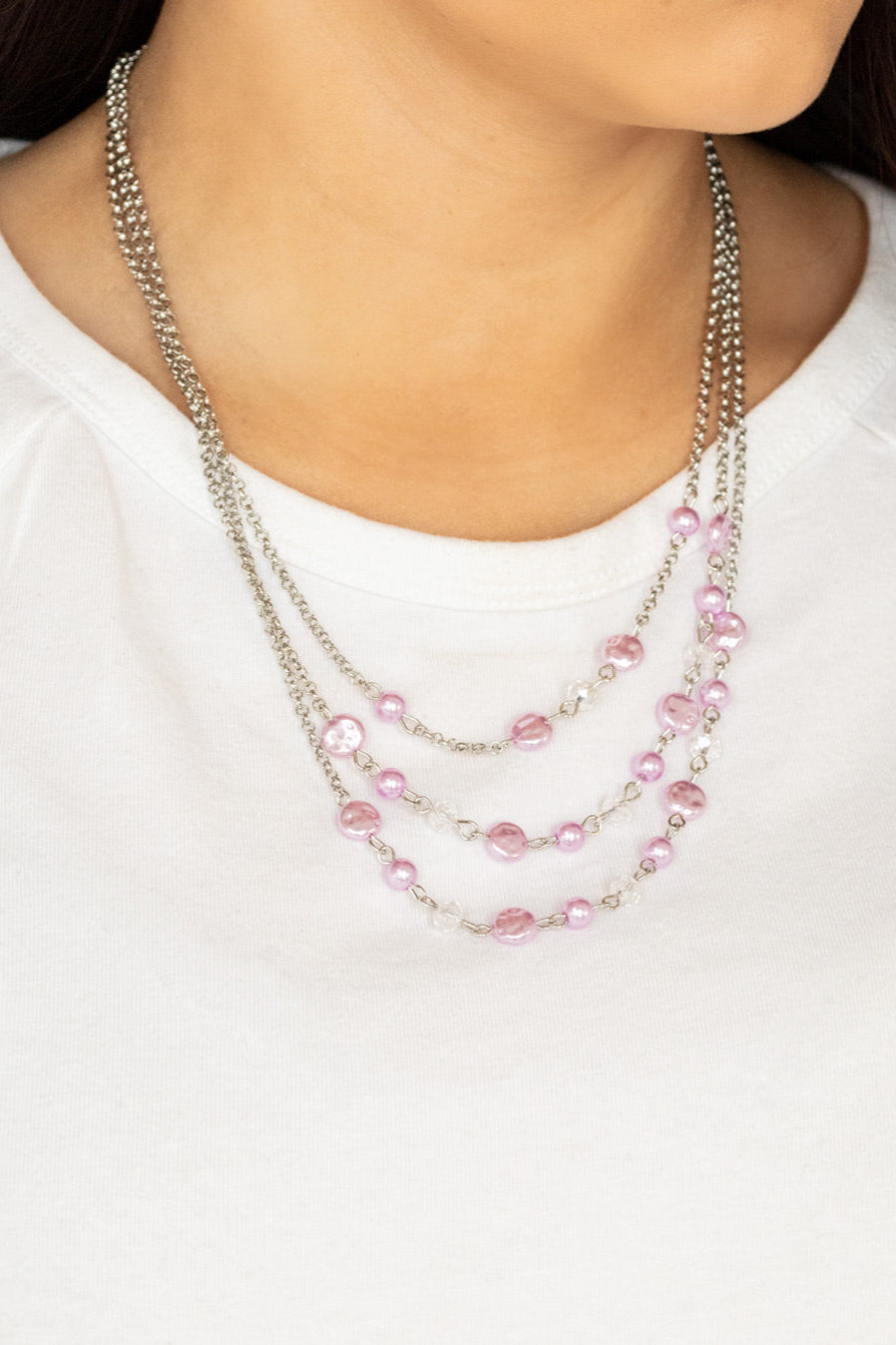 Paparazzi Necklaces - Let The Record Glow - Purple