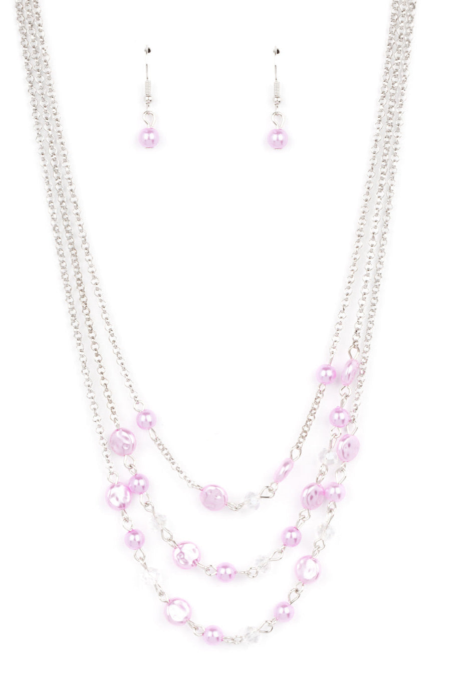 Paparazzi Necklaces - Let The Record Glow - Purple