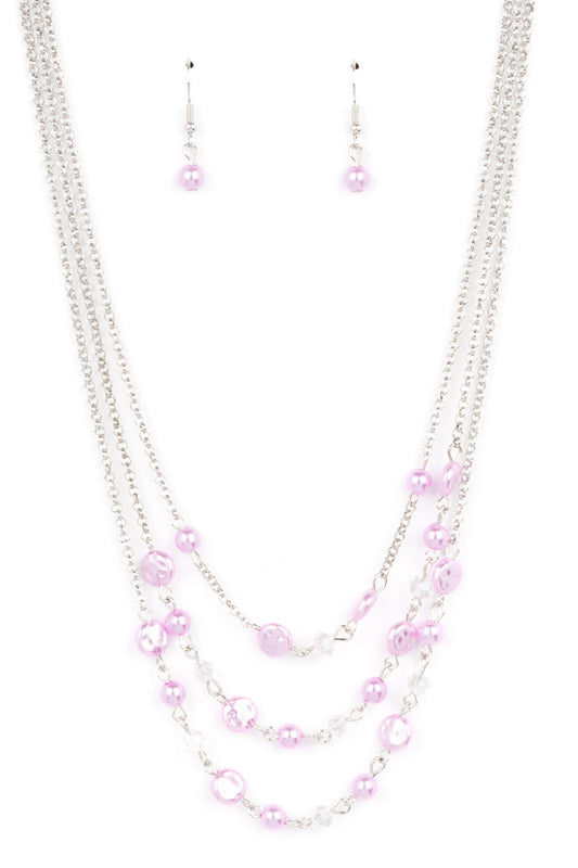 Paparazzi Necklaces - Let The Record Glow - Purple