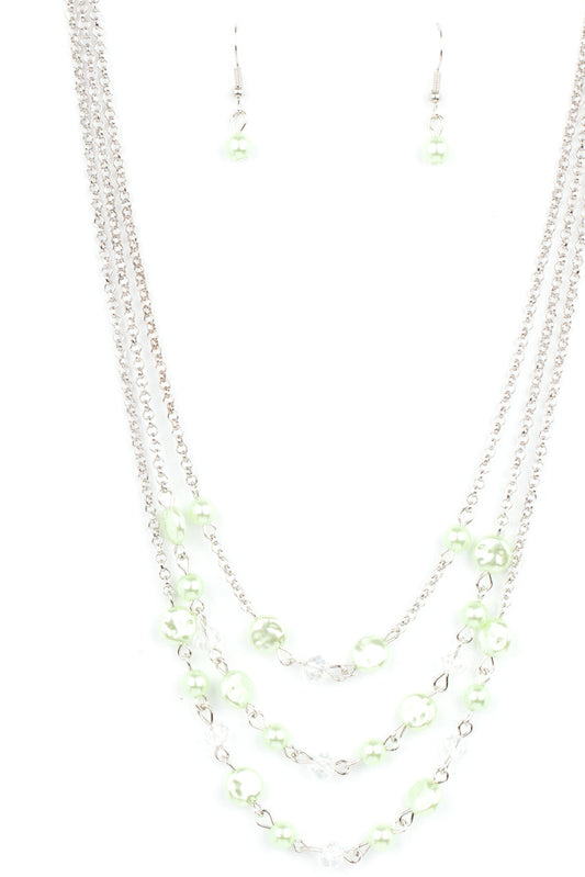 Paparazzi Necklaces - Let The Record Glow - Green
