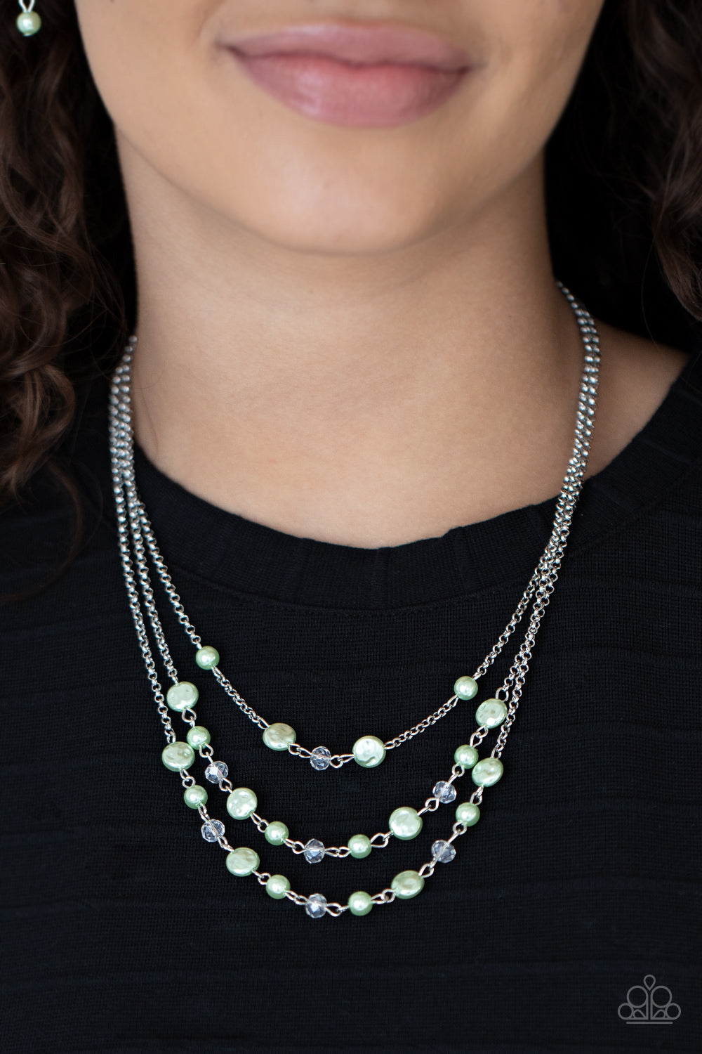 Paparazzi Necklaces - Let The Record Glow - Green
