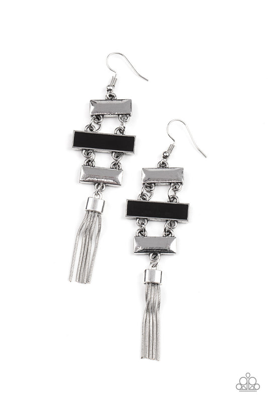 Paparazzi Earrings - Mind, Body, and Seoul - Black