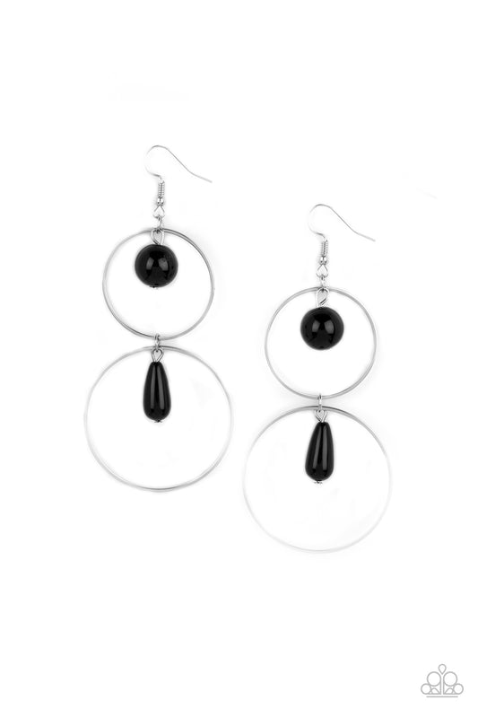 Paparazzi Earrings - Cultured In Couture - Black