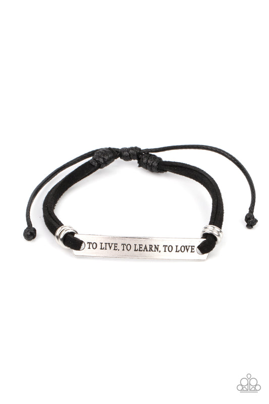 Paparazzi Urban Collection - To Live, To Learn, To Love - Black Pull Cord