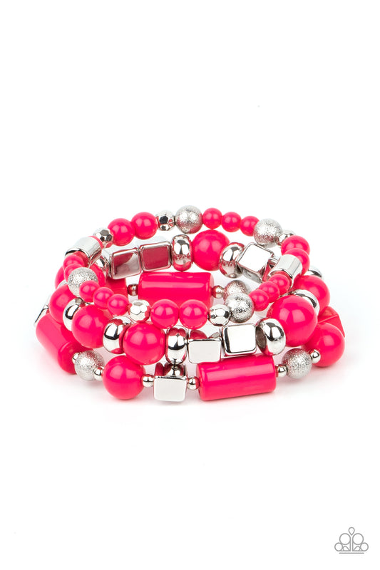 Paparazzi Bracelets - Perfectly Prismatic - Pink