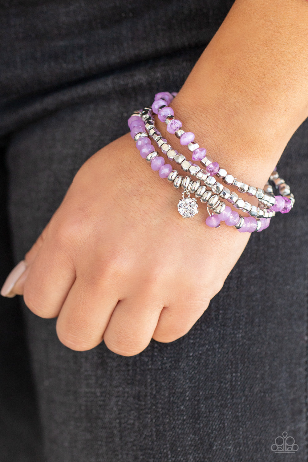 Paparazzi Bracelets - Glacial Glimmer - Purple