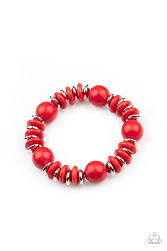 Paparazzi Bracelets - Rustic Rival - Red