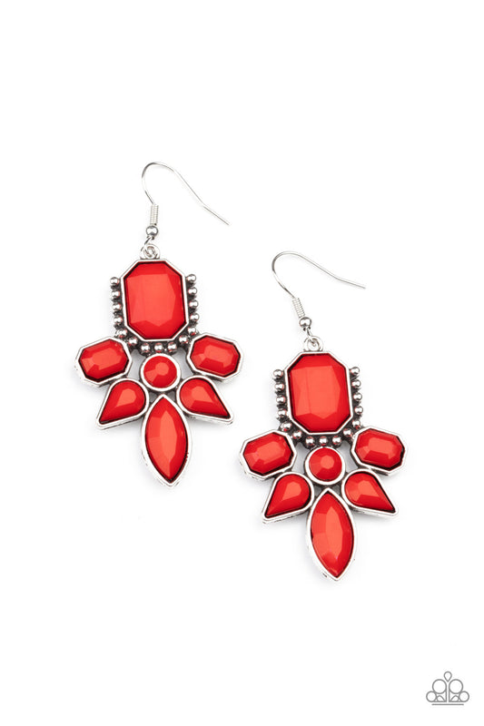 Paparazzi Earrings - Vacay Vixen - Red