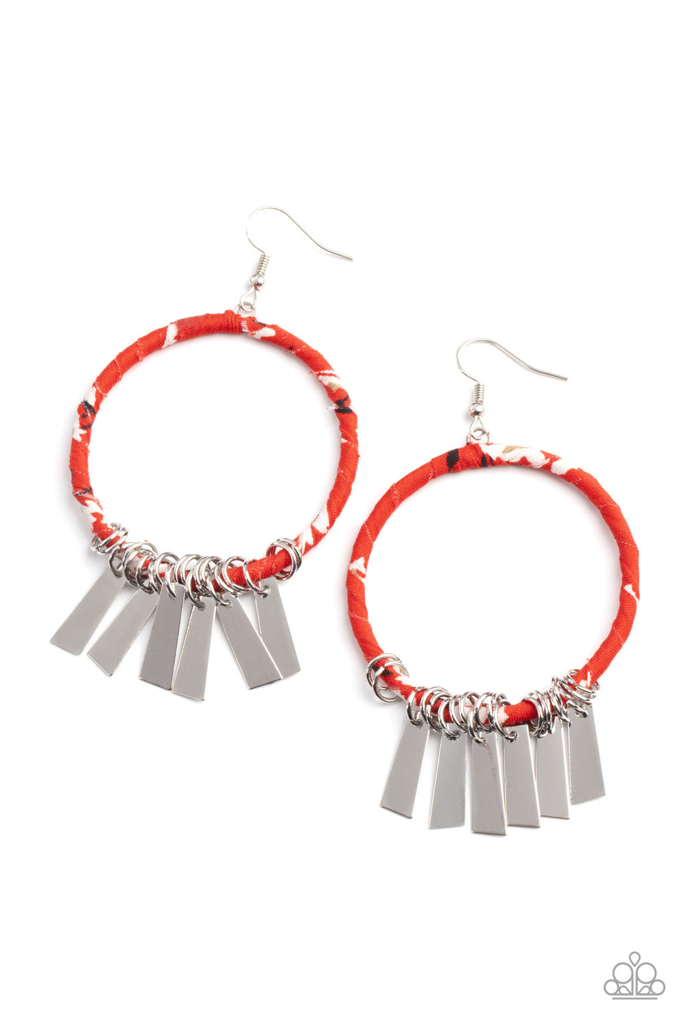 Paparazzi Earrings - Garden Chimes - Red