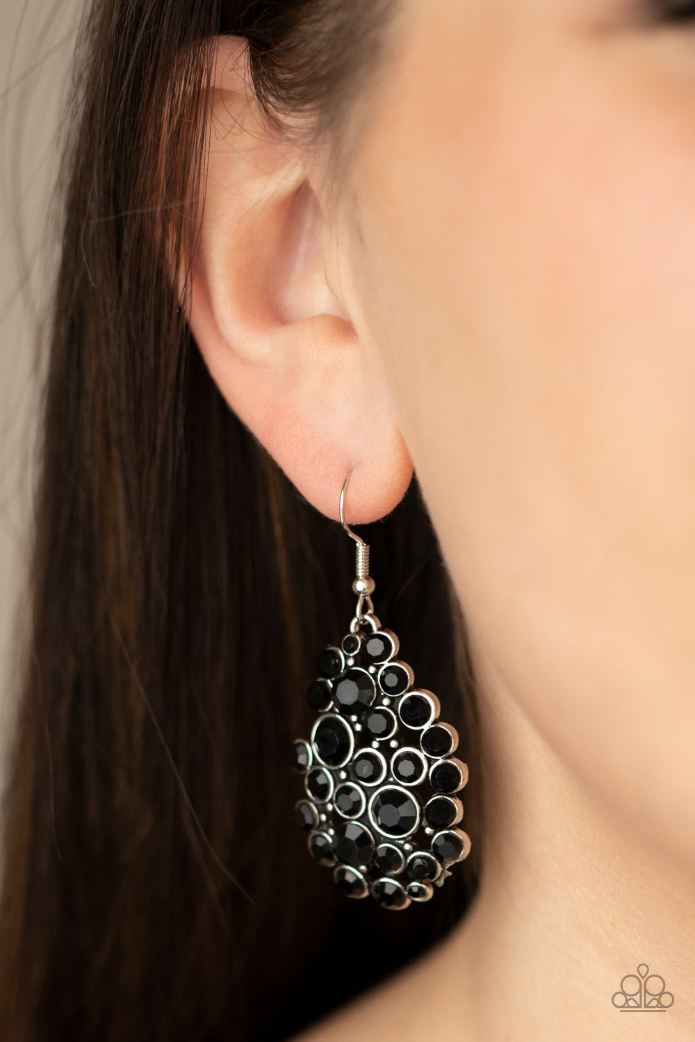 Paparazzi Earrings - Smolder Effect - Black