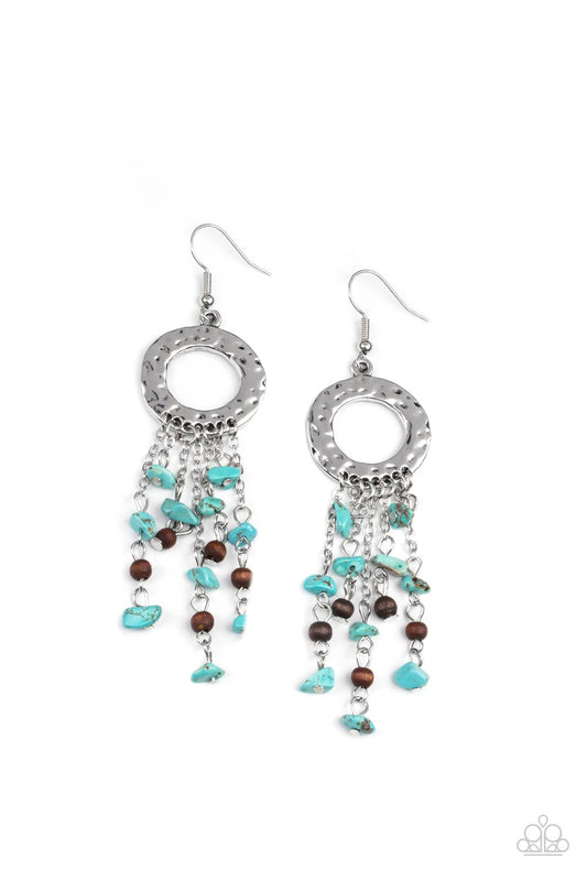 Paparazzi Earrings - Primal Prestige - Blue