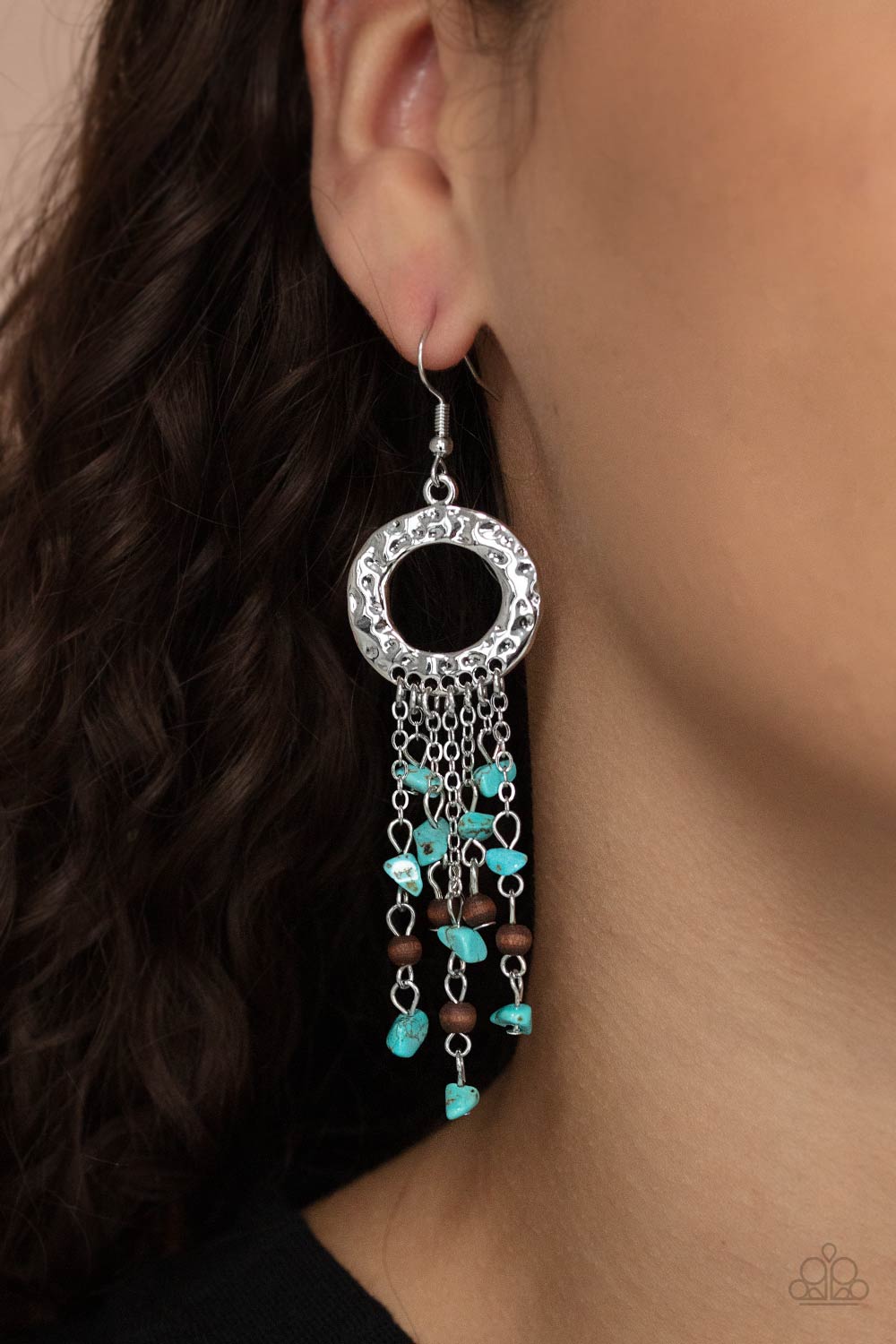 Paparazzi Earrings - Primal Prestige - Blue