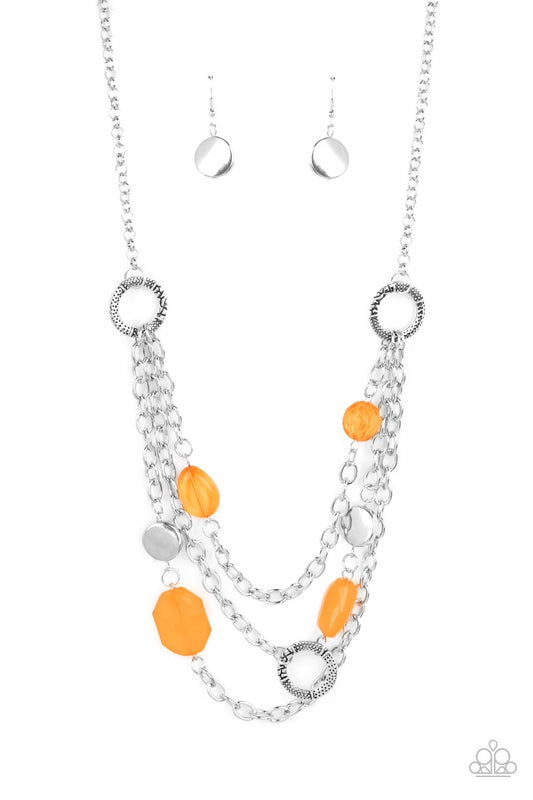 Paparazzi Necklaces - Oceanside Spa - Orange