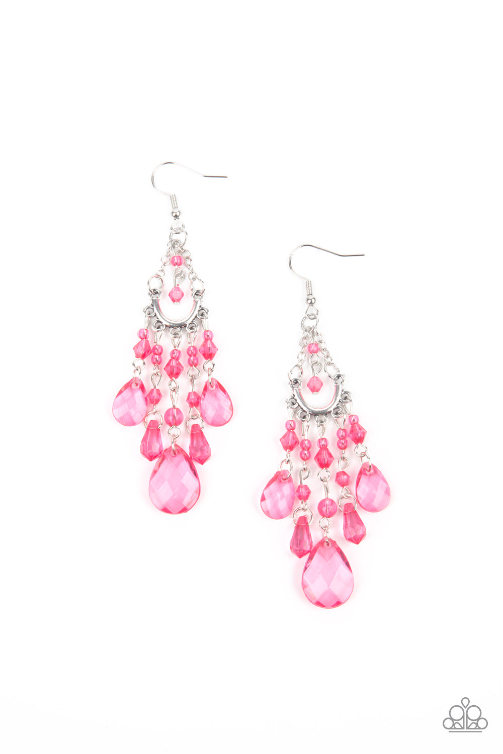 Paparazzi Earrings - Paid Vacation - Pink