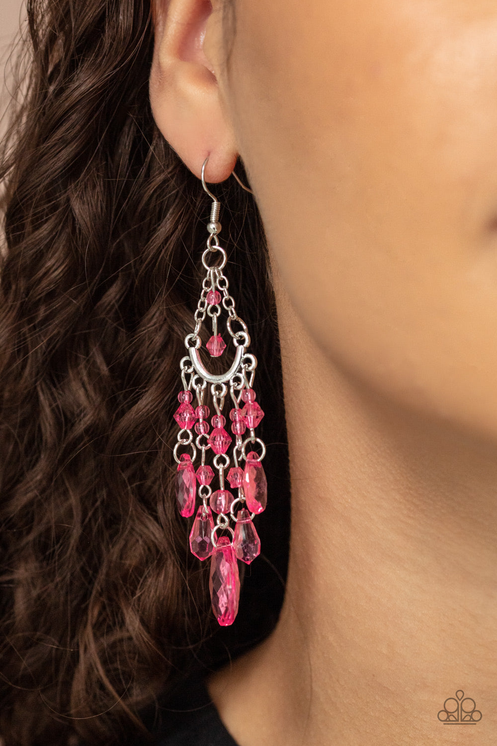 Paparazzi Earrings - Paid Vacation - Pink