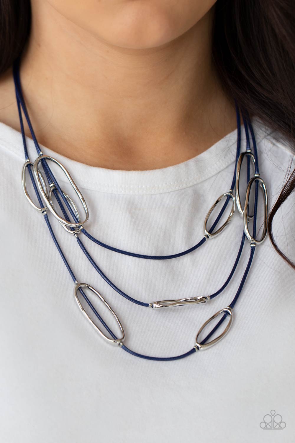 Paparazzi Necklaces - Check Your Cord-inates - Blue