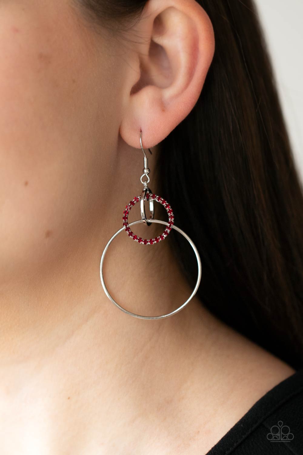 Paparazzi Earrings - In An Orderly Fashion - Red