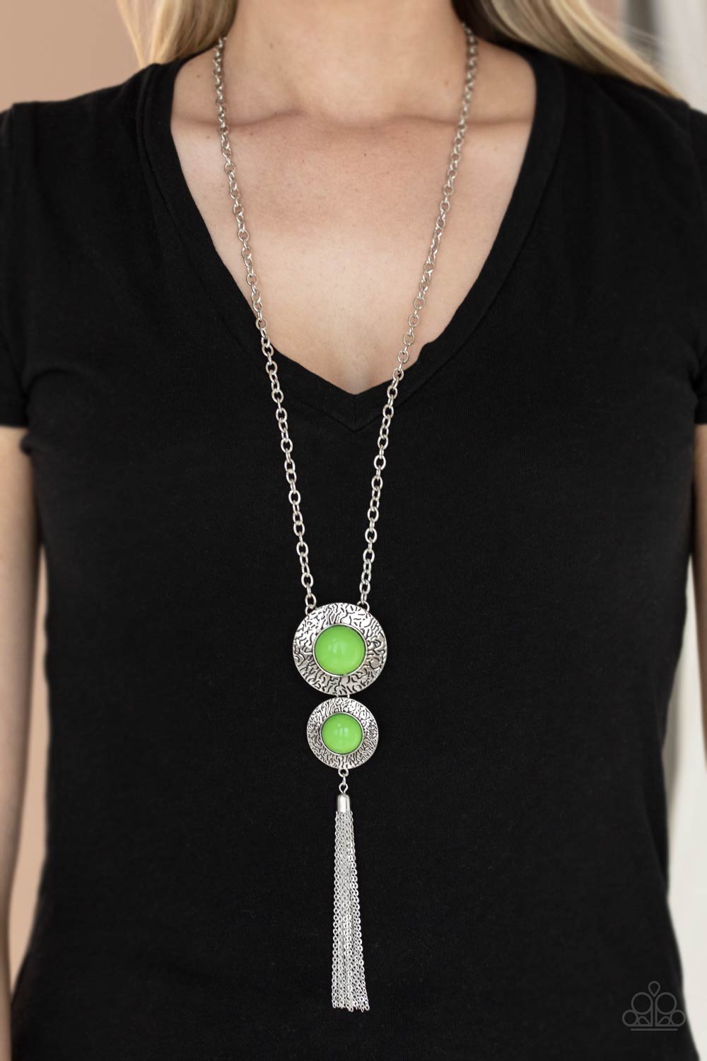 Paparazzi Necklaces - Abstract Artistry - Green