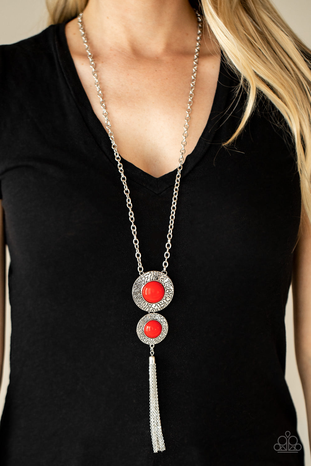 Paparazzi Necklaces - Abstract Artistry - Red