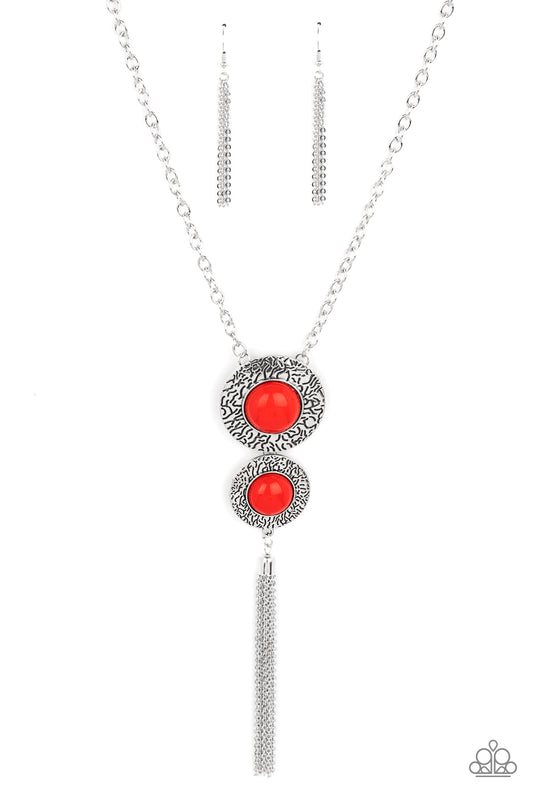 Paparazzi Necklaces - Abstract Artistry - Red