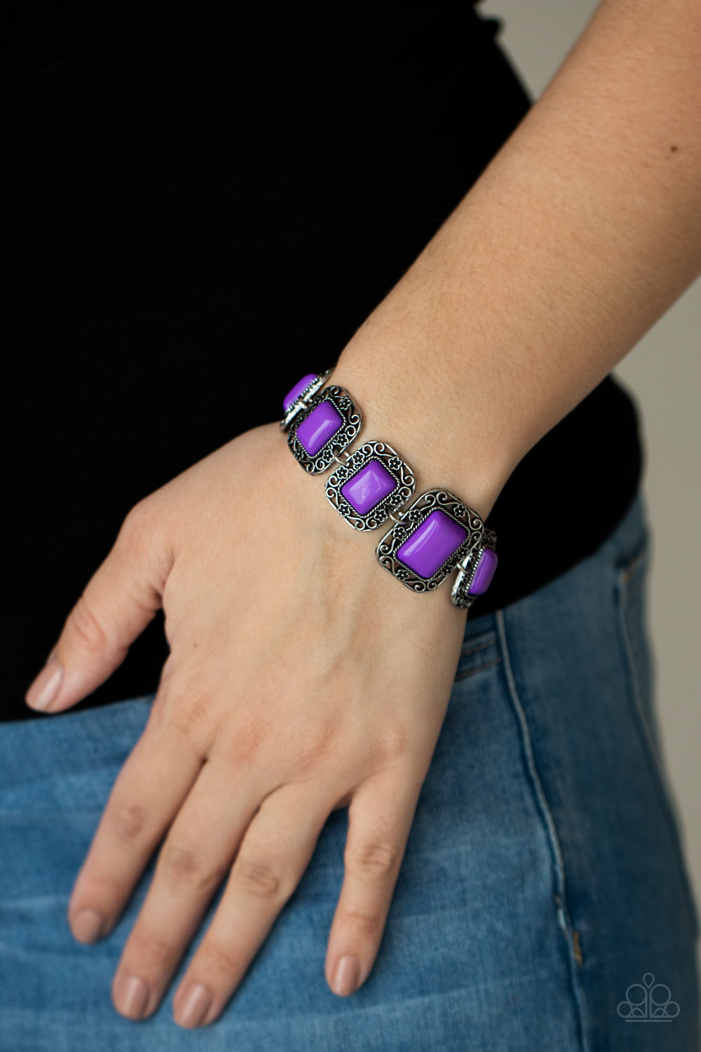 Paparazzi Bracelets - Retro Rodeo - Puple