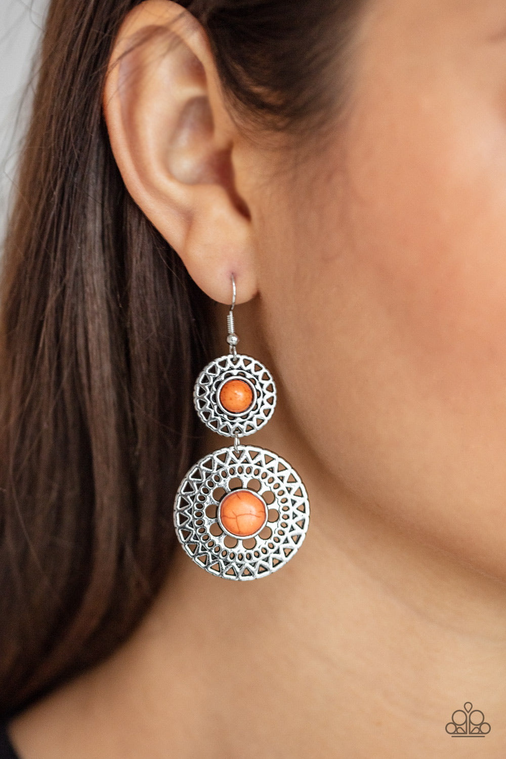 Paparazzi Earrings - Sunny Sahara - Orange