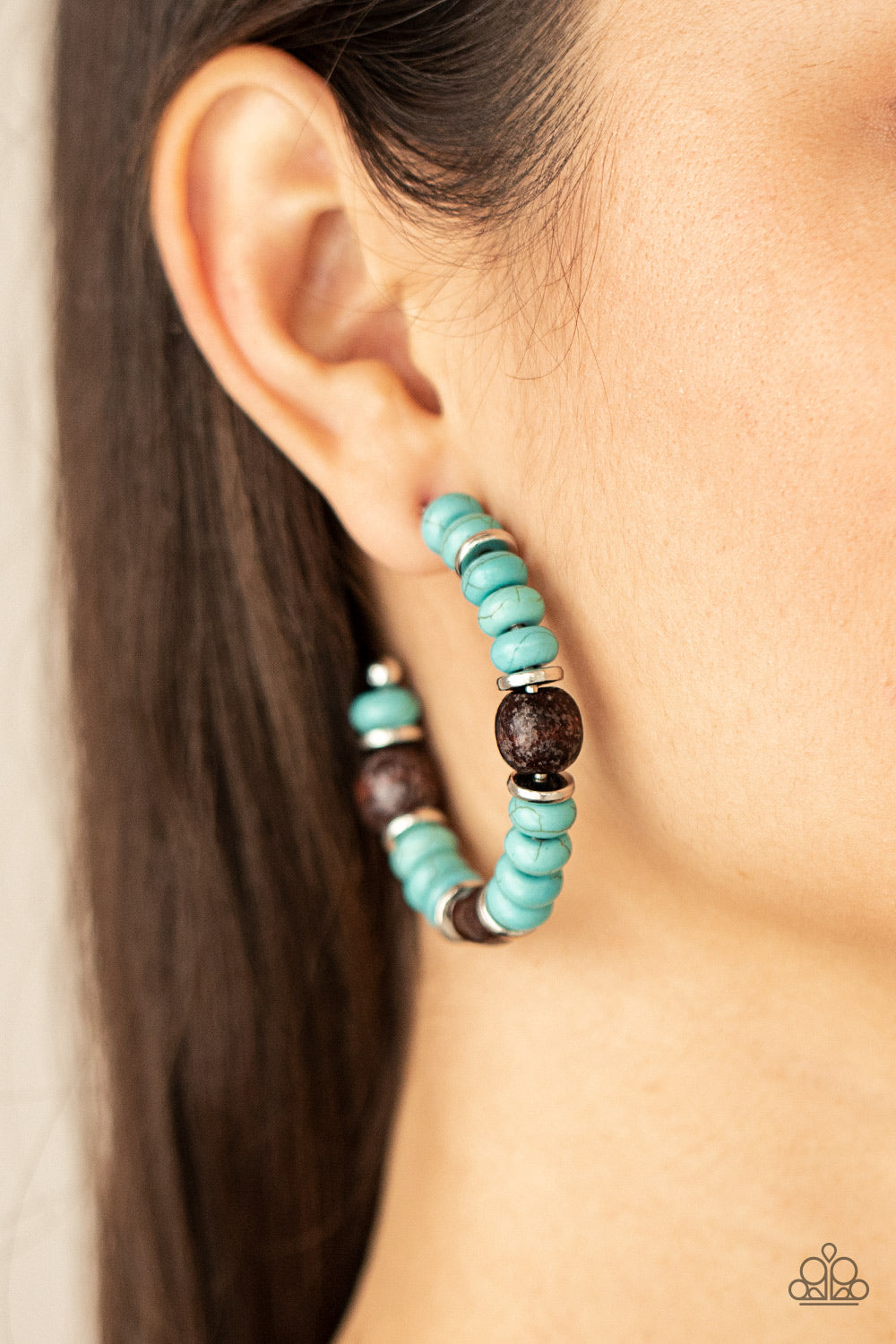 Paparazzi Earrings - Definitely Down-to-Earth - Blue