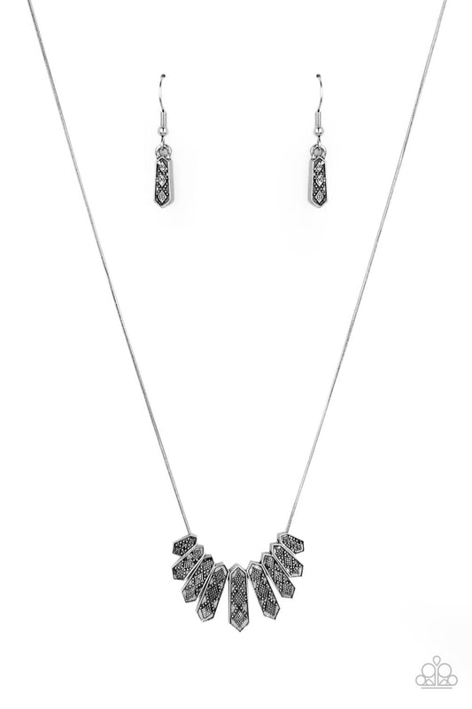 Paparazzi Necklaces - Monumental March - Silver
