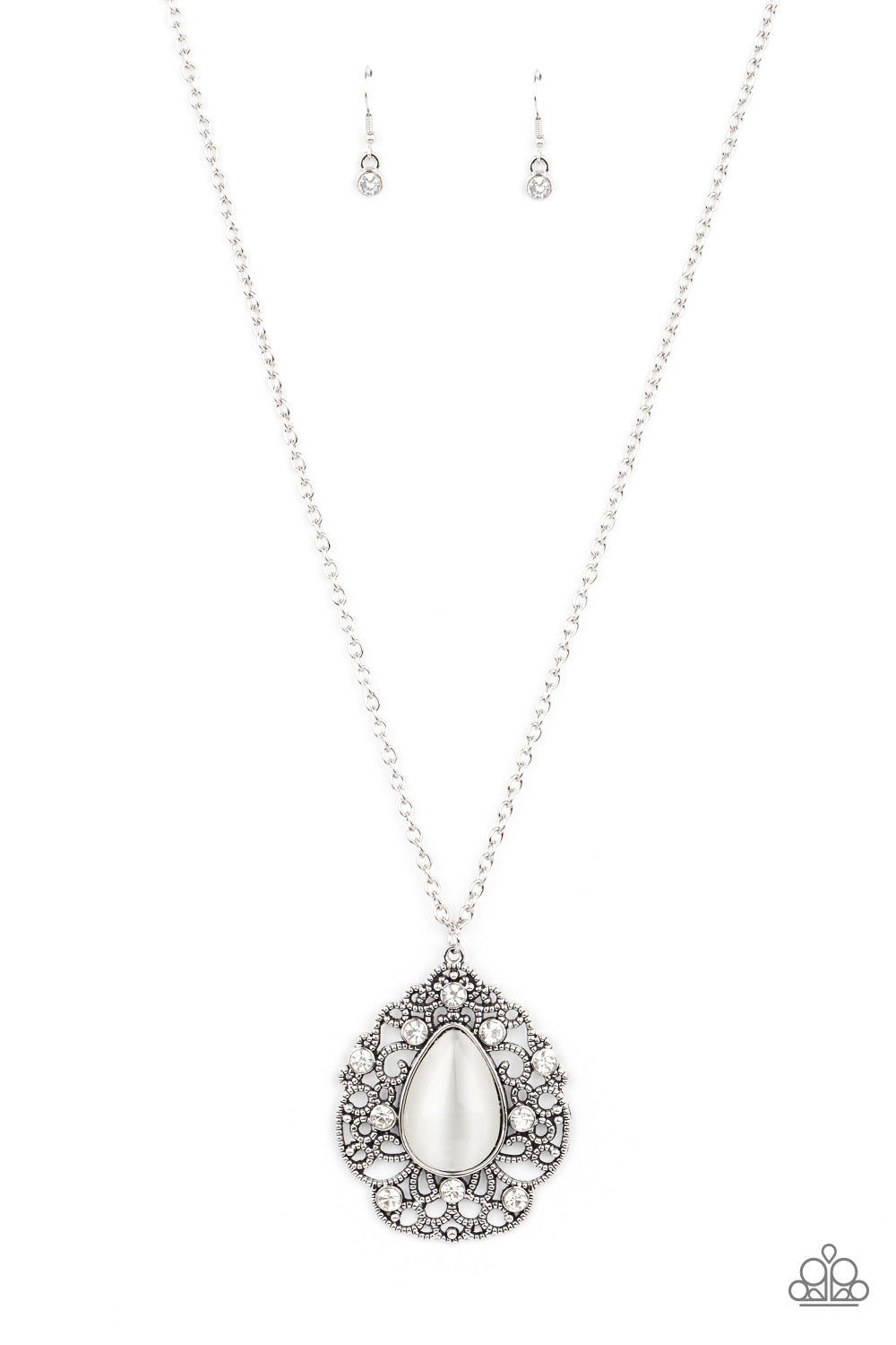 Paparazzi Necklaces - Bewitched Beam - White