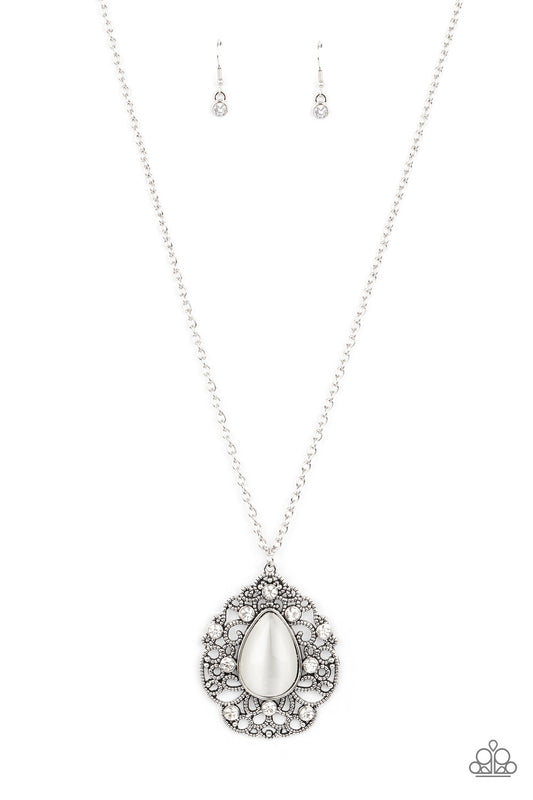 Paparazzi Necklaces - Bewitched Beam - White