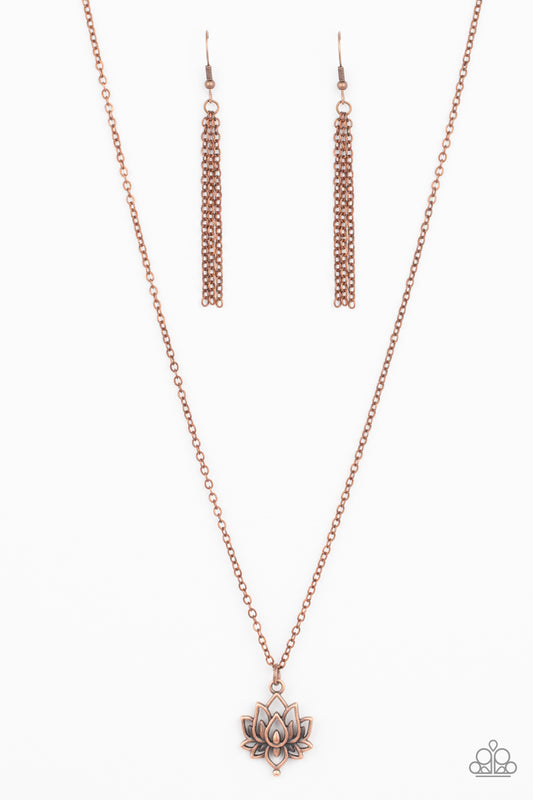 Paparazzi Necklaces - Lotus Retreat - Copper