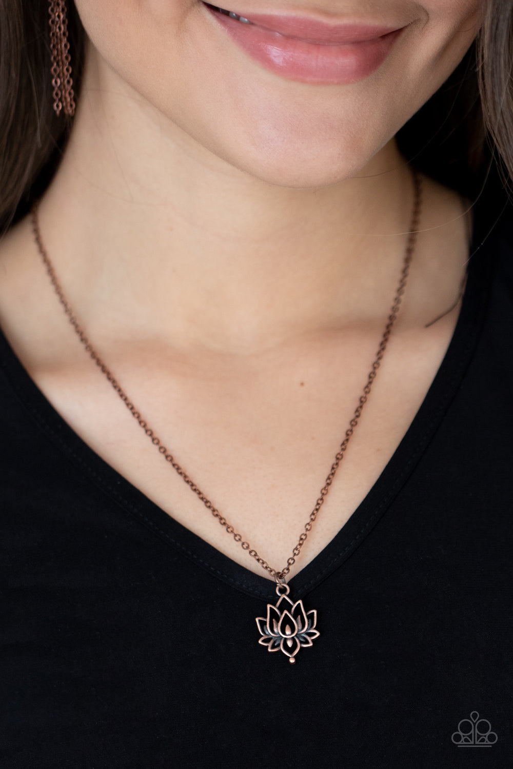 Paparazzi Necklaces - Lotus Retreat - Copper