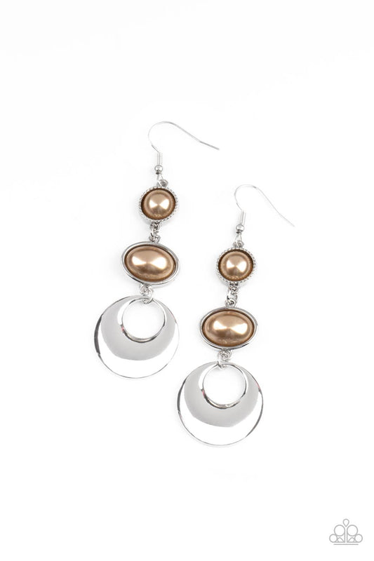 Paparazzi Earrings - Bubbling To The Surface - Brown