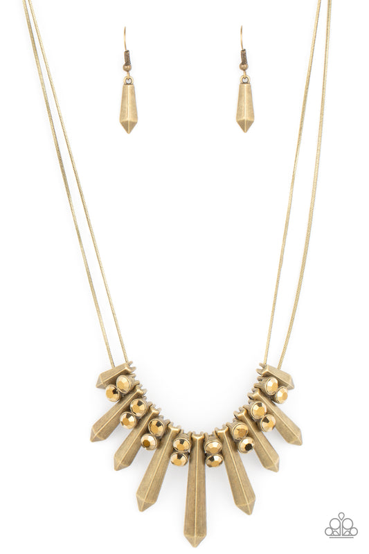Paparazzi Necklaces - Dangerous Dazzle - Brass