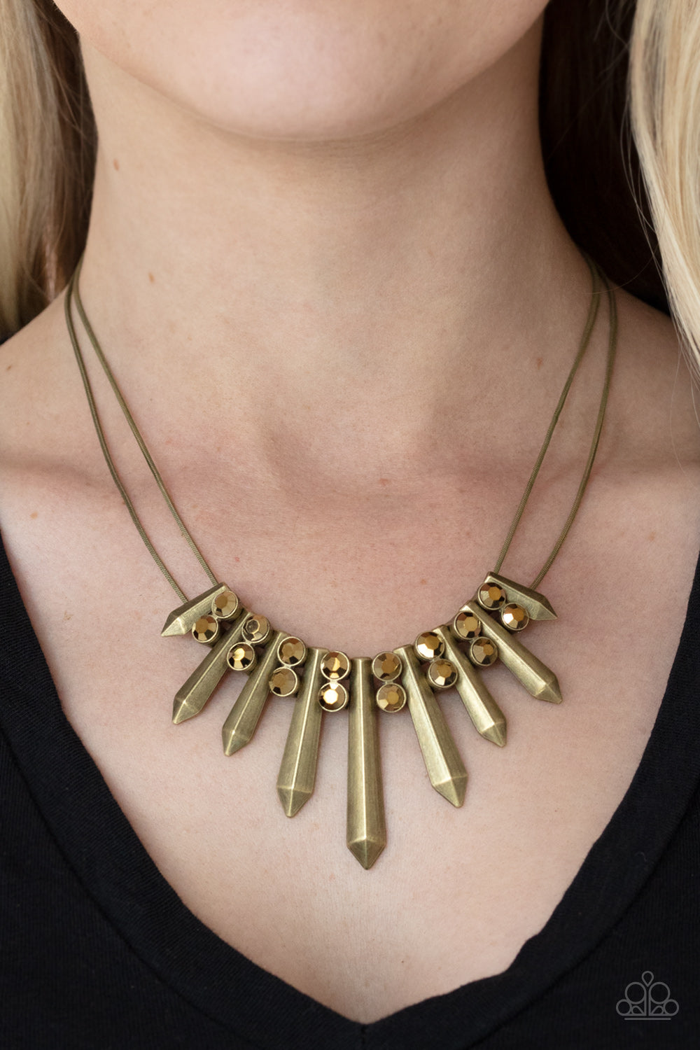 Paparazzi Necklaces - Dangerous Dazzle - Brass