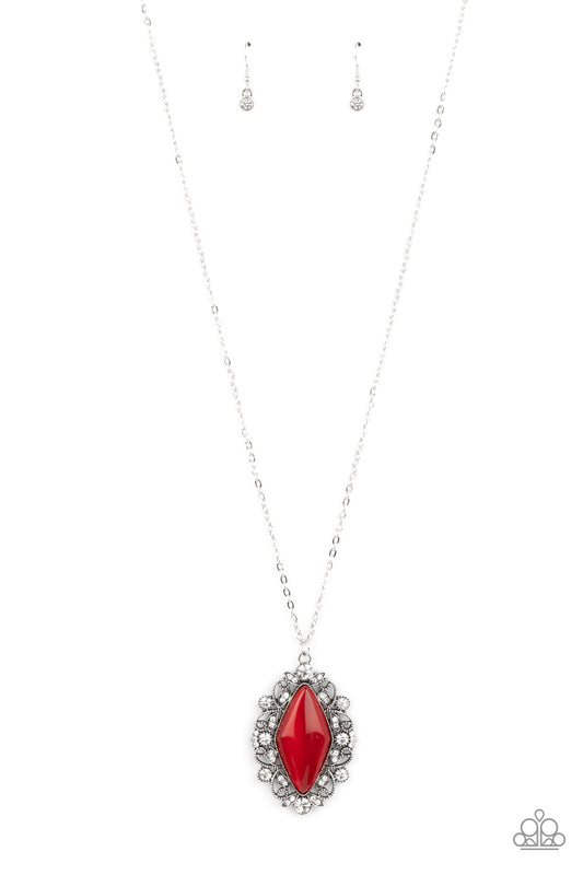 Paparazzi Necklaces - Exquisitely Enchanted - Red
