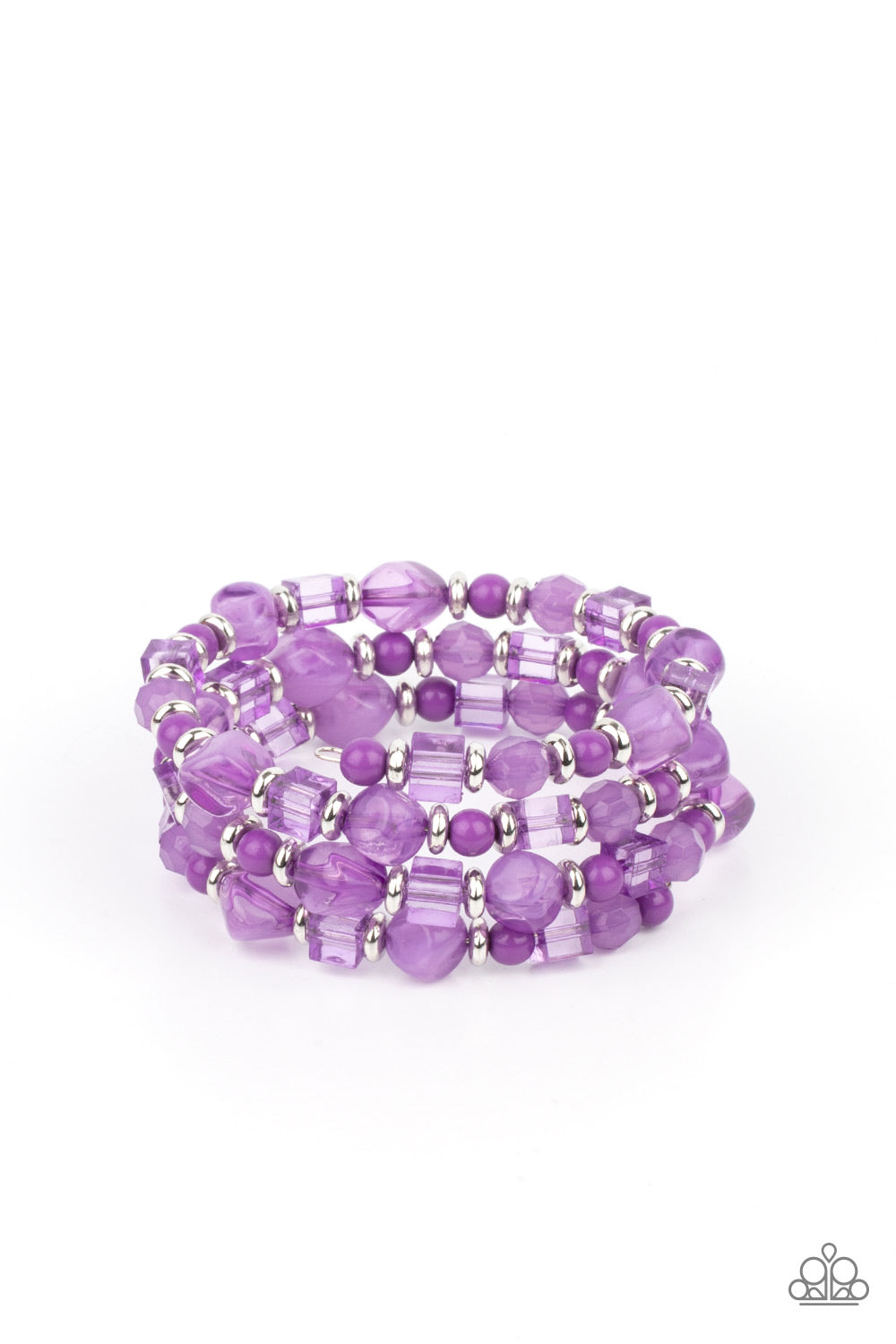 Paparazzi Bracelets - Girly Girl Glimmer - Purple